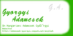 gyorgyi adamcsek business card